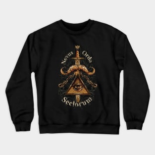 The Illumination Novus Ordo Seclorum The Eye All Seeing Illustration Crewneck Sweatshirt